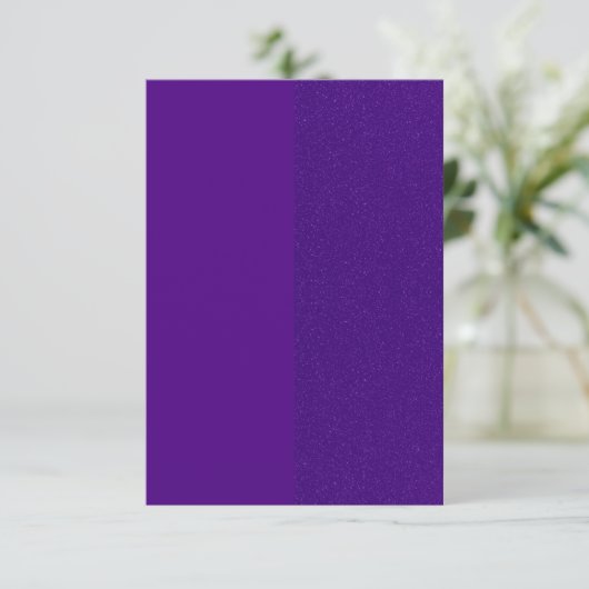 Carte de réponse Royal Purple Split‑Glitter - Pers (Debout devant)