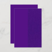 Carte de réponse Royal Purple Split‑Glitter - pers (Devant / Derrière)