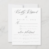 Carte de réponse RSVP (Devant)