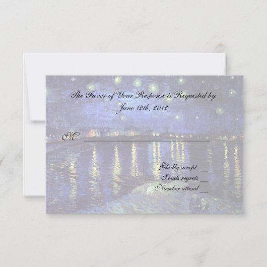 Carte de réponse RSVP (Devant)