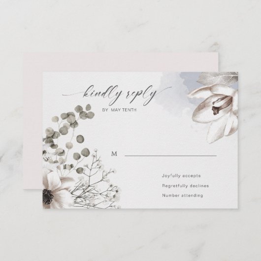 carte de réponse RSVP (Devant / Derrière)