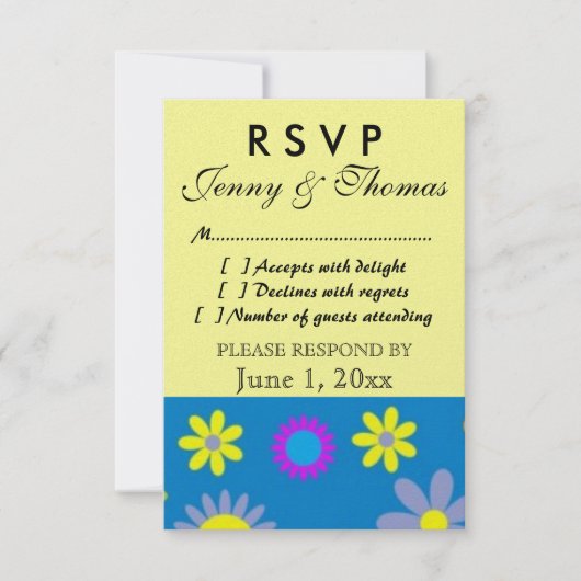 Carte de réponse RSVP (Devant)