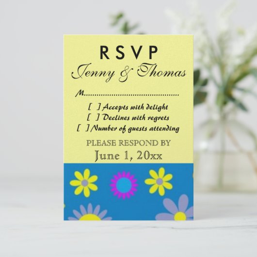 Carte de réponse RSVP (Debout devant)