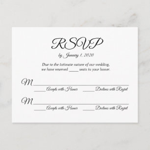 Carte de réponse RSVP