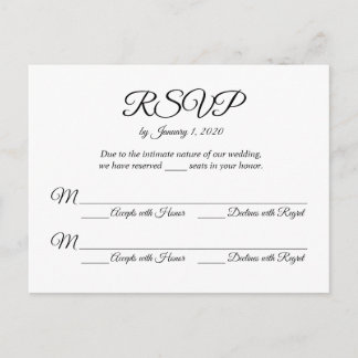 Carte de réponse RSVP