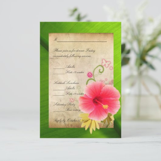 Carte de réponse RSVP 1 (Debout devant)