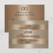 Carte de réponse RSVP 50e anniversaire (Devant / Derrière)