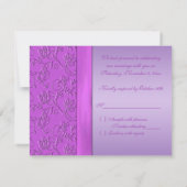 Carte de réponse RSVP à bijoux lavande et violet (Dos)