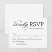 Carte de réponse RSVP à couleur modifiable Simply (Devant / Derrière)