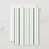 Carte de réponse RSVP à écriture manuscrite verte (Dos)
