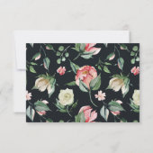 Carte de réponse RSVP à fleurs Midnight Bloom (Dos)