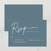 Carte de réponse RSVP à l'écriture manuscrite mini (Devant / Derrière)