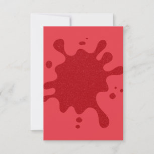 Carte de réponse RSVP à l'encre rouge tomate perso