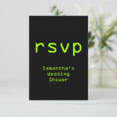 Carte de réponse « rsvp » à thème informatique et  (Debout devant)