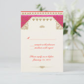 Carte de réponse rsvp à thème marocain (Debout devant)