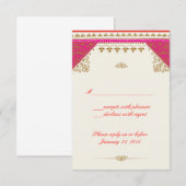 Carte de réponse rsvp à thème marocain (Devant / Derrière)
