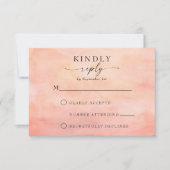 Carte de réponse RSVP aquarelle rustique de couche (Devant)