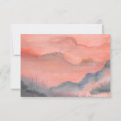 Carte de réponse RSVP aquarelle rustique de couche (Dos)