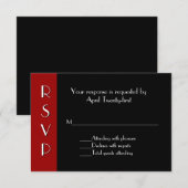 Carte de réponse RSVP Art Déco (Devant / Derrière)