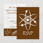 Carte de réponse RSVP Attractive Forces in Chocola (Devant / Derrière)
