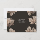 Carte de réponse RSVP automne rustique feuilles br (Dos)