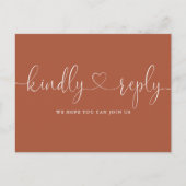 Carte de réponse RSVP avec chanson à la demande et (Devant)