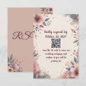 Carte de réponse RSVP avec code QR (Devant / Derrière)