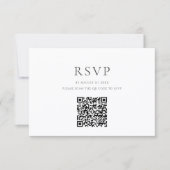 Carte de réponse RSVP avec code QR moderne (Devant)