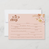 Carte de réponse RSVP avec demande de chanson à re (Devant)