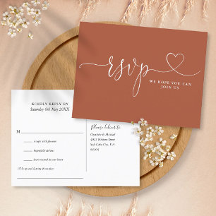 Carte de réponse RSVP avec demande de chanson à sc