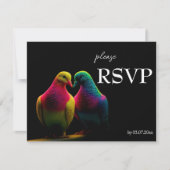 🌈 Carte de réponse RSVP avec demande de chanson D (Devant)