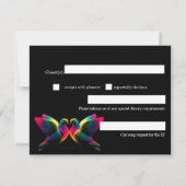 🌈 Carte de réponse RSVP avec demande de chanson D (Dos)