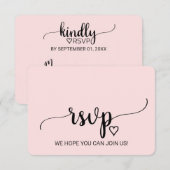 Carte de réponse RSVP avec demande de chanson en c (Devant / Derrière)