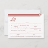 Carte de réponse RSVP avec demande de chanson en p (Devant)
