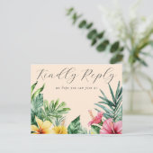 Carte de réponse RSVP avec demande de chanson flor (Debout devant)