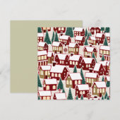 Carte de réponse RSVP avec image de village de Noë (Devant / Derrière)