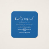 Carte de réponse RSVP avec QR Code pour un mariage (Devant)