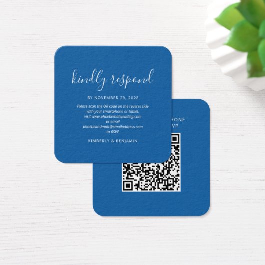 Carte de réponse RSVP avec QR Code pour un mariage (Bureau)
