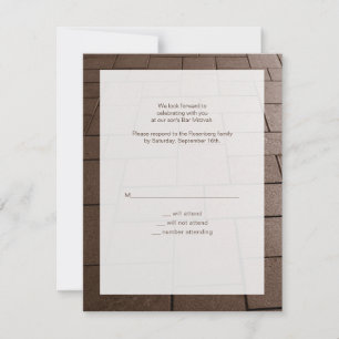 Carte de réponse RSVP Bar Mitzvah Bimah