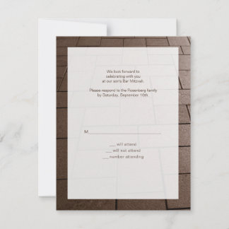 Carte de réponse RSVP Bar Mitzvah Bimah