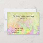 Carte de réponse RSVP Bat Mitzvah Tie and Dye vert (Devant)