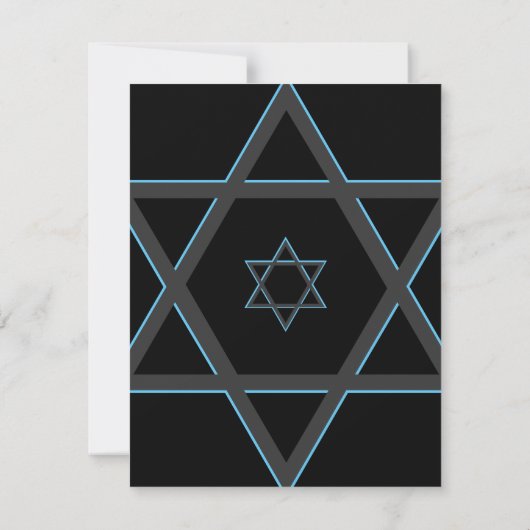 Carte de réponse RSVP Black and Blue Bar Mitzvah (Dos)