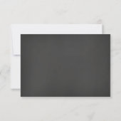 Carte de réponse RSVP Black Chalkboard & Lace (Dos)