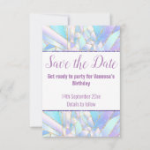 CARTE DE RÉPONSE RSVP BLANC PASTEL CRYSTAL (Devant)