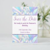 CARTE DE RÉPONSE RSVP BLANC PASTEL CRYSTAL (Debout devant)
