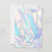 CARTE DE RÉPONSE RSVP BLANC PASTEL CRYSTAL (Dos)