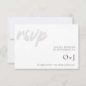 Carte de réponse RSVP blanche simple avec choix de (Dos)