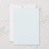 Carte de réponse RSVP bleu pâle avec monogramme po (Dos)