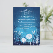 Carte de réponse RSVP bleue Enchanted Night Sky St (Debout devant)