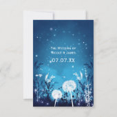 Carte de réponse RSVP bleue Enchanted Night Sky St (Dos)